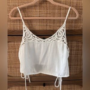 Free People White Lace Camisole Top